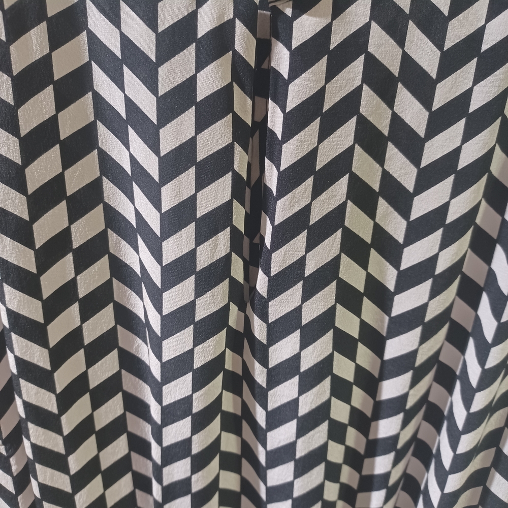 J. Crew Black and Beige Geometric Midi Dress - Picture 5 of 11